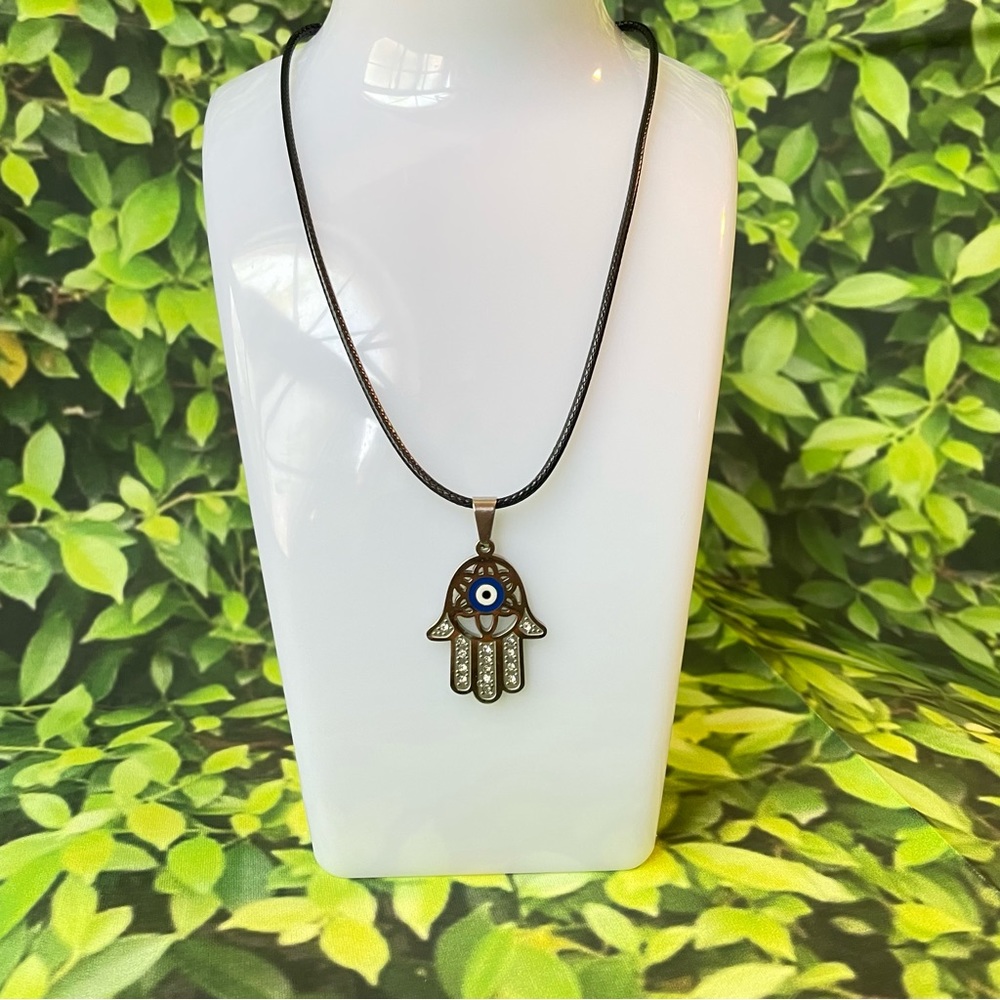 Silver Hand of Fatima Protection Necklace